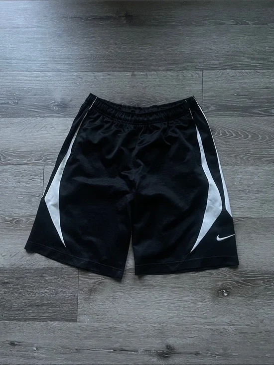 Nike Black Men's Athletic Shorts with White Panels