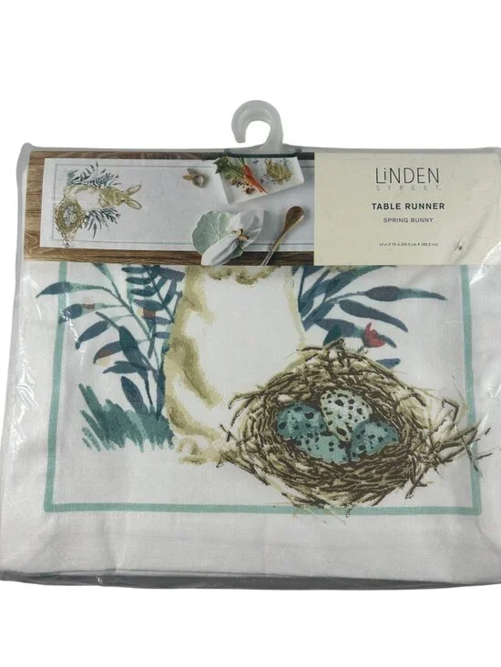Linden Street Table Runner Spring Bunny Easter Spring Eggs 14