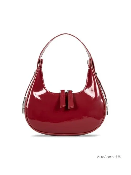 Vegan Leather Crescent Retro Y2k Hobo Underarm Shoulder Bag Clutch