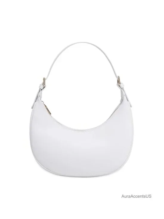 Small Faux Leather Hobo Crossbody Shoulder Bag with Zipper