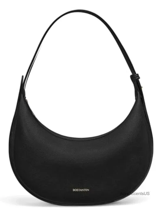 Crescent Shoulder Bag - Vegan Leather Crossbody Purse - Adjustable Strap Hobo