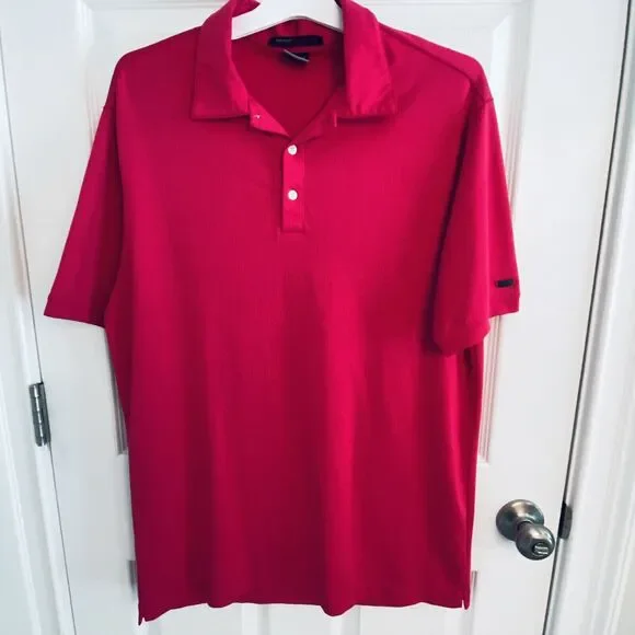 Nike Dri Fit Tiger Woods Collection TW Golf Polo Shirt Mens Size medium Fuchsia