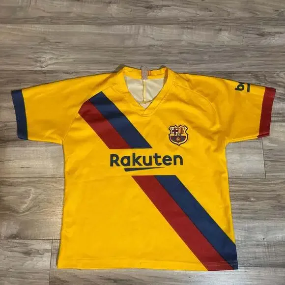 Nike Youth FC Barcelona 2019-2020 Away Football Soccer Jersey Yellow
