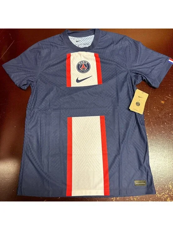 Nike Mens Blue Paris Saint-Germain 2022/23 Match Home Dri-FIT Soccer Jersey Med