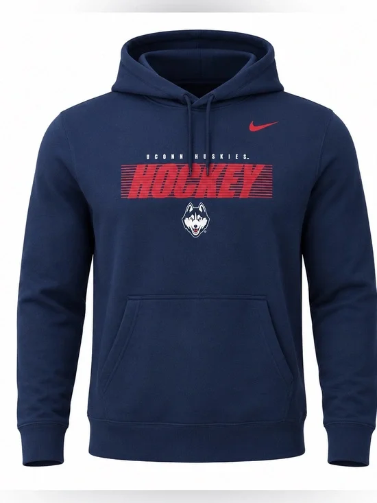 UConn Huskies Nike Club Fleece Sweatshirt Men's Navy NEW WITH TAGS Size XXL