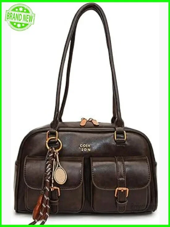Vintage Hobo Shoulder Bag PU Leather Tote Top Handle Handbag