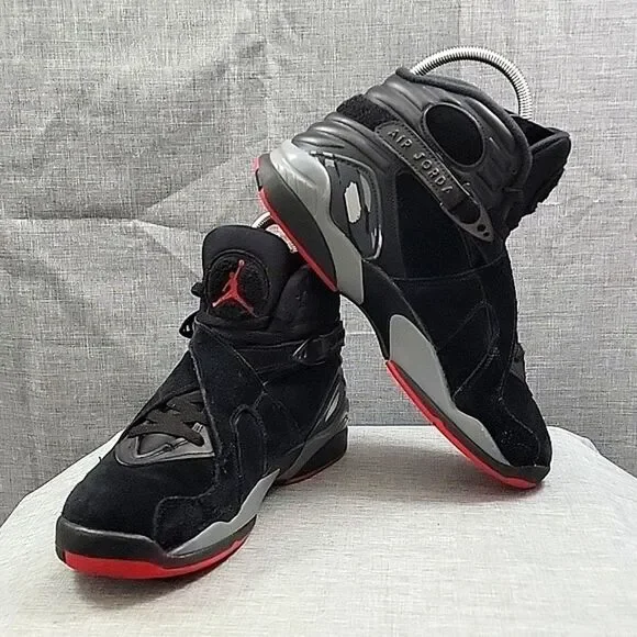 Nike Air Jordan 8 Bred Men's SZ 10 Nike retro Black Cement / Red 305381-022
