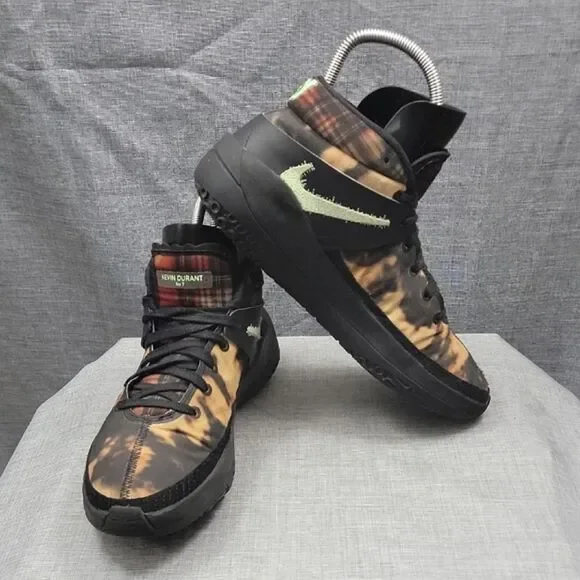 Nike KD 13 Bleach Plaid Black White Onyx DA0895-005  Men's Size 9.5