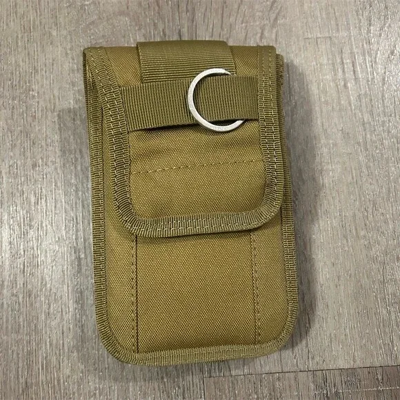 KATOLK Tactical MOLLE Phone Pouch Belt Holster Utility Case Beige Clip