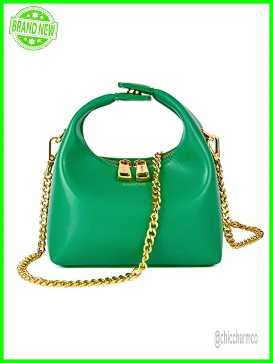 Soft Vegan Leather Shoulder Hobo Crossbody Bag, Mini Top Handle Purse