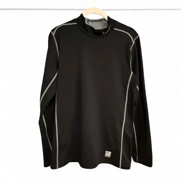 Nike Pro Combat Hyperwarm Thermal Long Sleeve Fitted Shirt Size S