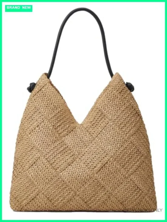 Woven Straw Hobo Handbag Tote Beach Bag Shoulder Purse Travel Vacation
