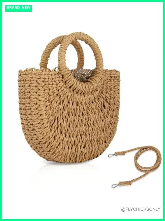 Straw Hobo Shoulder Crossbody Handwoven Bag