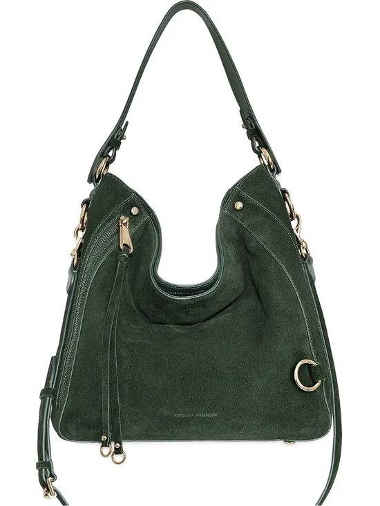 NWOT Rebecca Minkoff Mab Green Suede Leather Hobo Bag