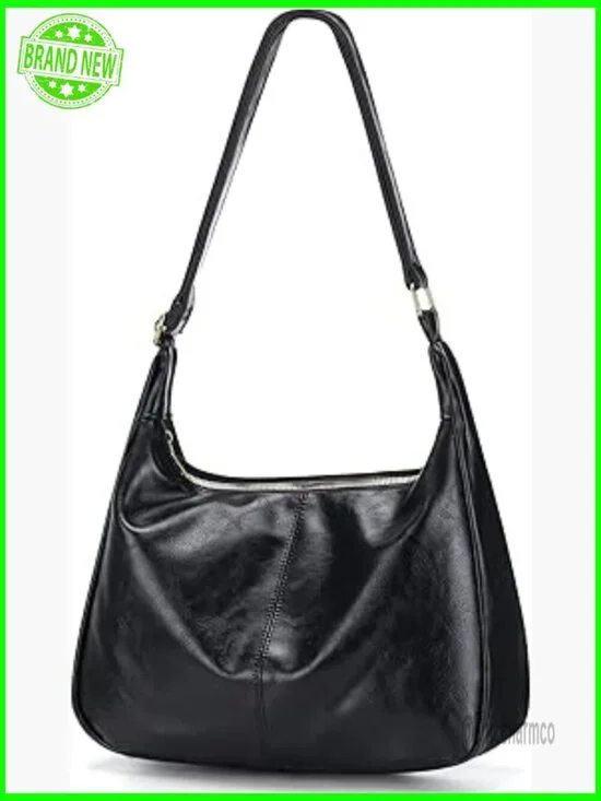 Soft Vegan Leather Hobo Bag Adjustable Strap Slouchy Purse Everyday Handbag