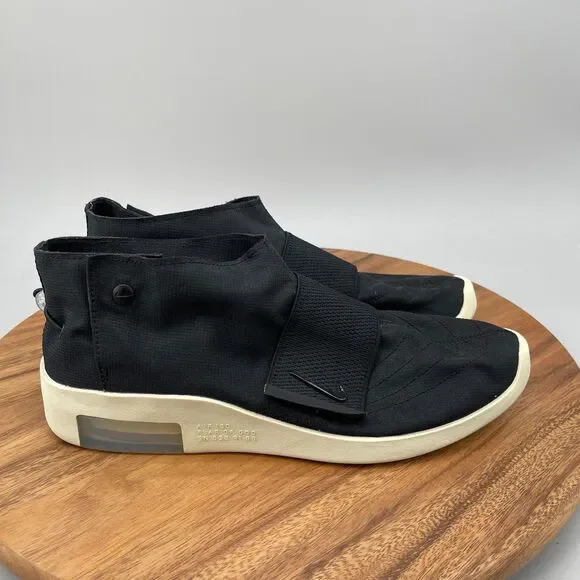 Nike Air Fear of God Moccasin Moc Shoes Mens Size 11.5 Black Athletic Sneakers