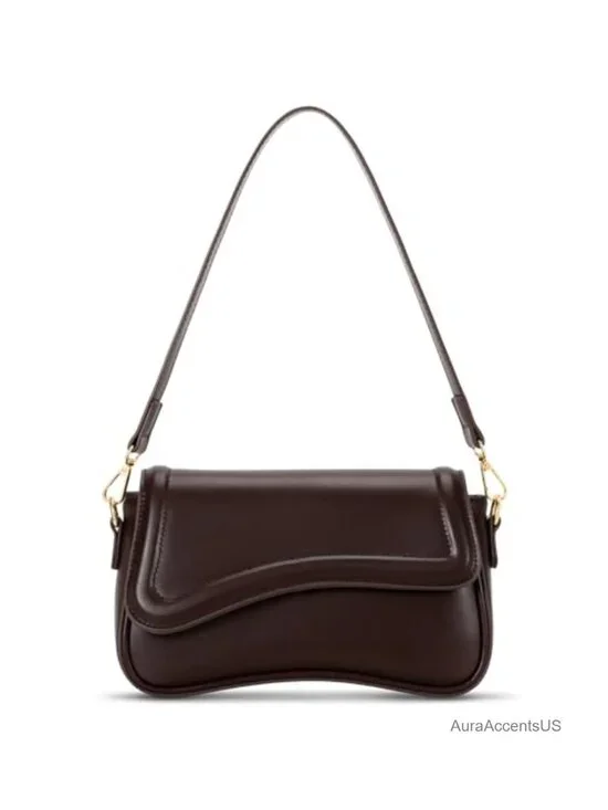 Faux Leather Hobo Shoulder Bag with Removable Chain Crossbody Purse