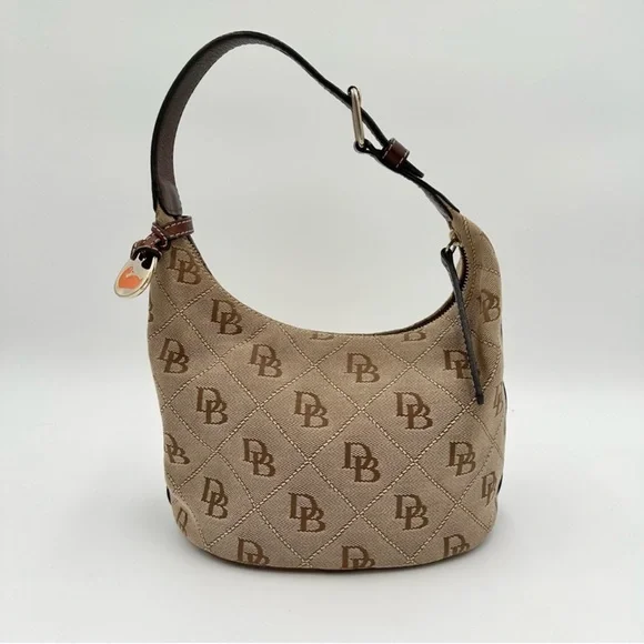 Dooney & Bourke Y2K Beige Monogram Hobo Bag