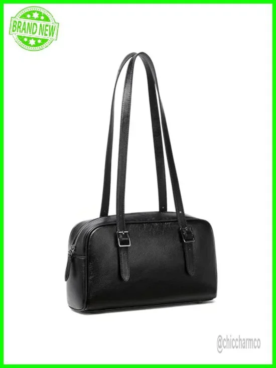 Genuine Full-Grain Leather Hobo Tote Bag, Adjustable Shoulder Strap, Clutch