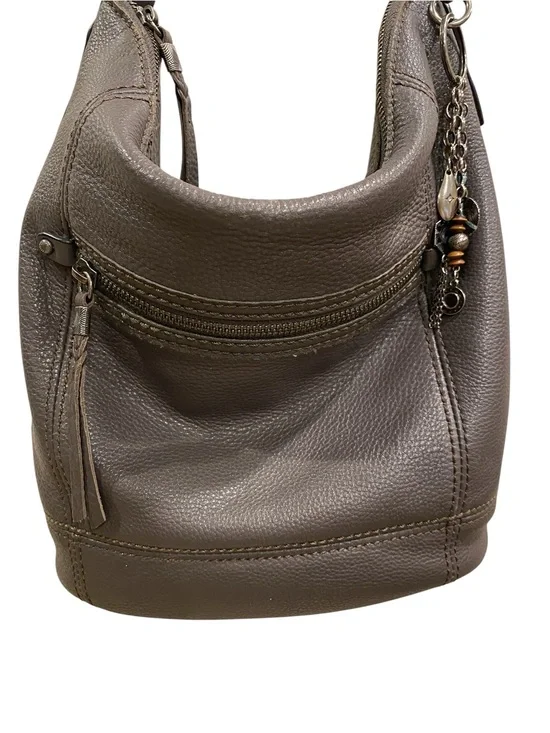 The Sak Sequoia Pebbled Leather Hobo in Slate Gray