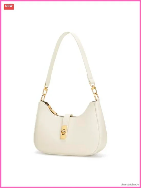 Vegan Leather Hobo Shoulder Bag Crossbody Purse with Zipper Detachable Chain