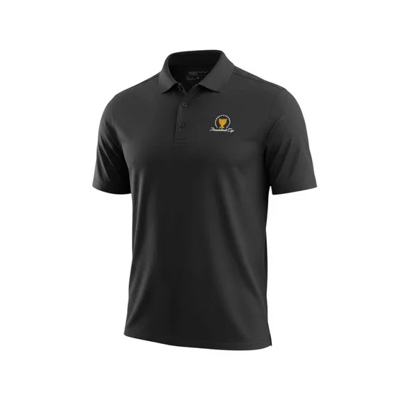 Nike Golf Mens Presidents Cup Dri-FIT Polo Shirt Black Small Standard Fit