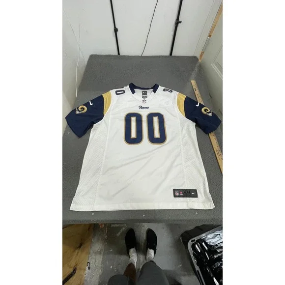 Nike Los Angeles Rams Jersey Mens XXL White Excellent Segotta 00 NFL On Field