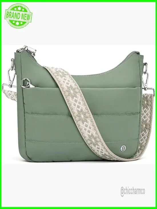 Anti-Theft RFID Blocking Crossbody Hobo Bag with Built-In Wallet