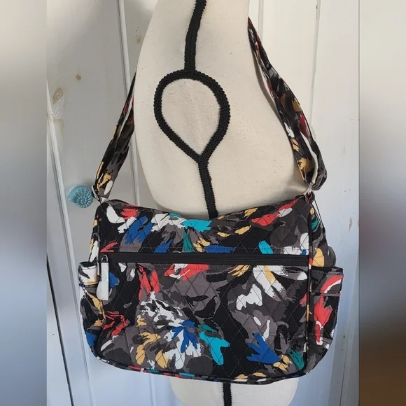 Vera Bradley Hobo Top Zip Shoulder Bag Splash Floral