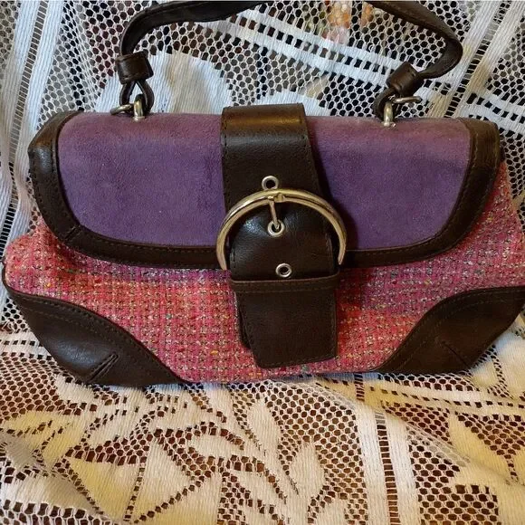 Unbranded leather and woven handbag