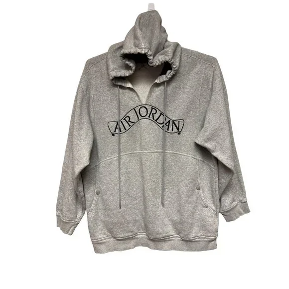 Nike Air Jordan Grey Hooded Sweatshirt Hoodie Men's Size XL