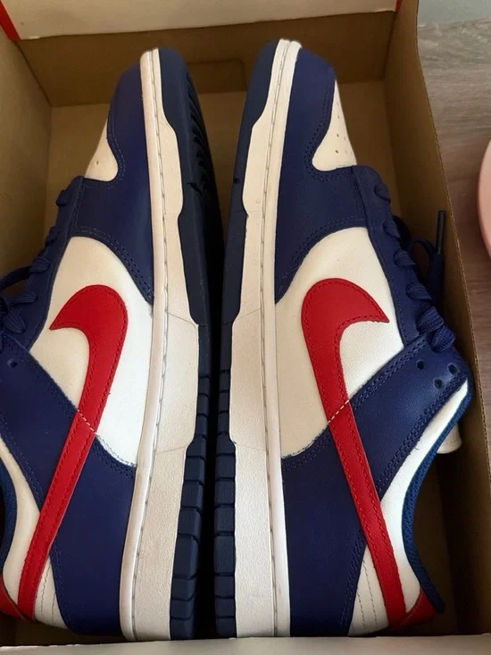 Nike Men's Navy, White & Red Low-Top Sneakers