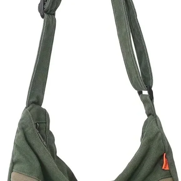 Canvas Hobo Crossbody Bag Large Capacity Travel Work Shoulder Tote