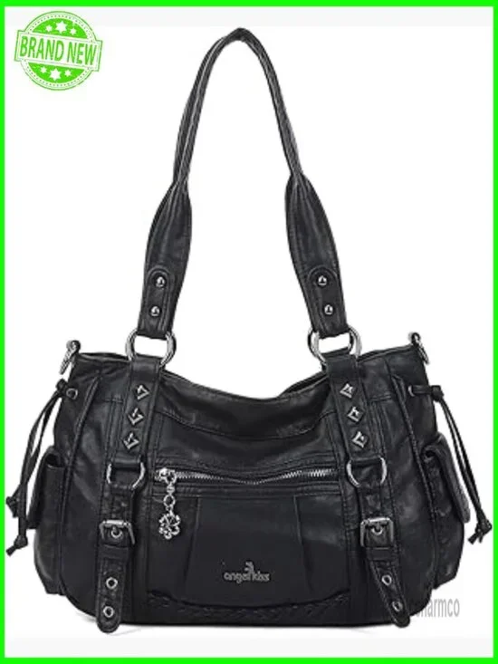 Vegan Leather Hobo Tote with Adjustable Strap Fits 13