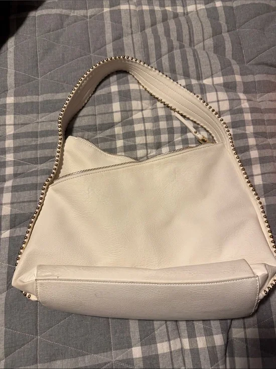 INC woman’s Valliee Hobo Shoulder Bag Vanilla