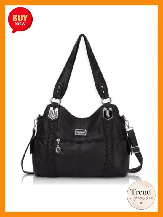 Soft PU Leather Hobo Shoulder Crossbody Tote Purse