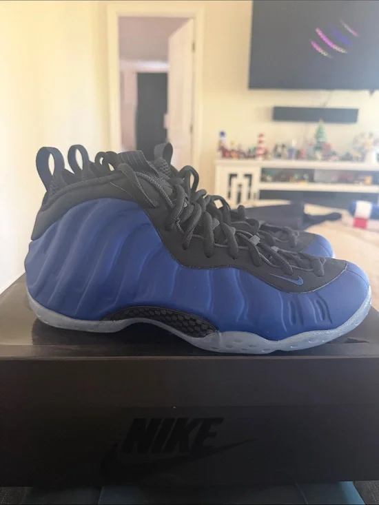 Nike Foamposite Royal Blue and Black Retro Sneakers