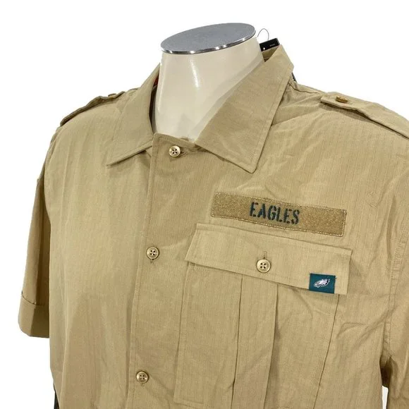 NWT Philadelphia Eagles Nike Salute to Service‎ Button Shirt L Men NFL Football