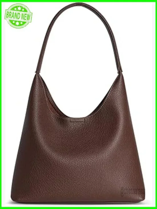 Small Slouchy Hobo Shoulder Bag Vegan Leather Everyday Tote