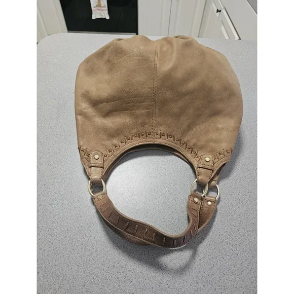 Sigrid Olsen Vintage HoBo Camel Color Leather‎ Shoulder Bag Good Clean