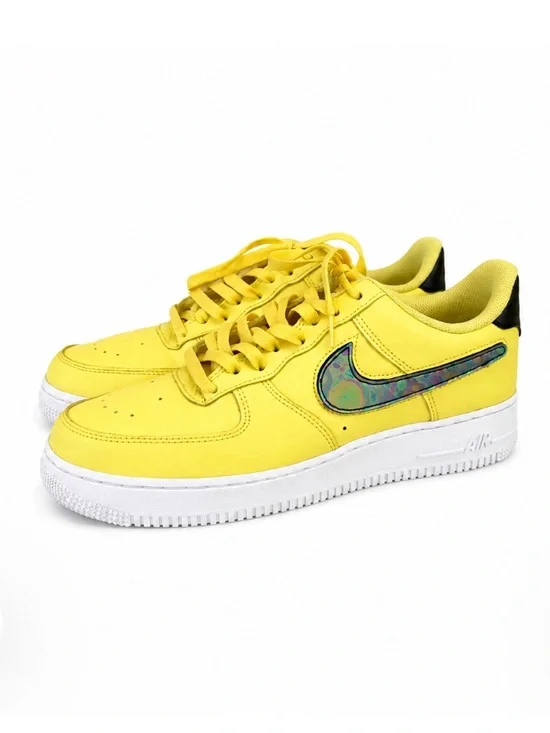 Nike Air Force 1 ‘07 LV8 Yellow Pulse Oil Slick Men’s  Size 8 EUC!