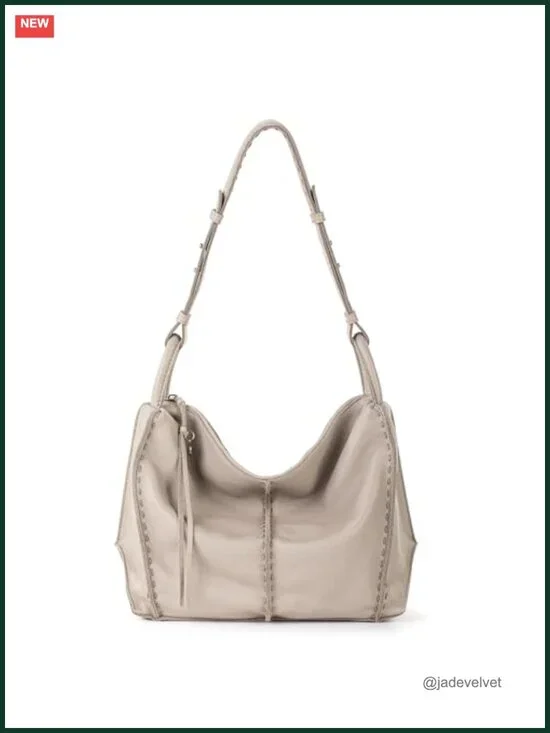Premium Large Leather Hobo Purse with Zipper Pocket - Spacious Handbag for