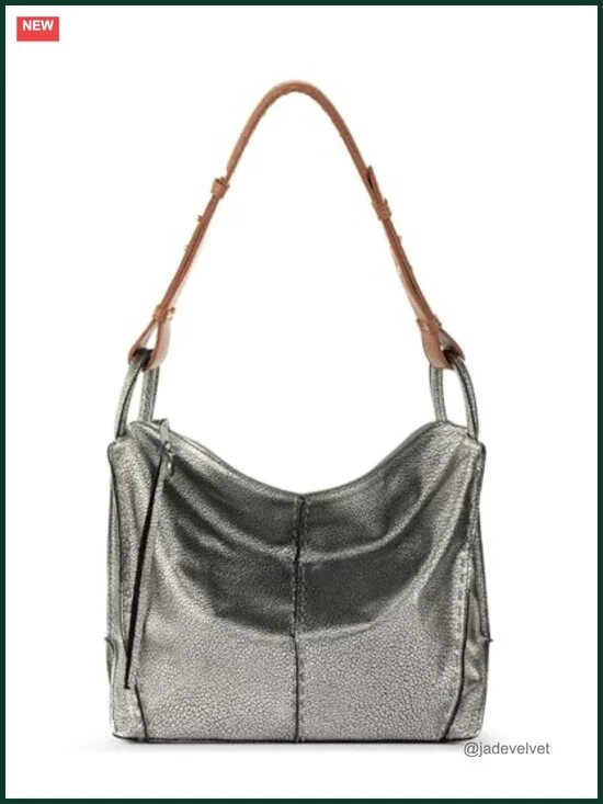 Large Leather Hobo Purse with Zipper Pocket for Everyday Travel
