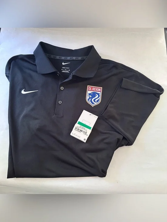 Nike Dri-Fit Seattle Reign FC Men's XL Varsity Polo Shirt Black OL NWT