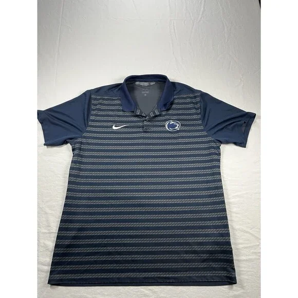 Nike Penn State Nittany Lions Men's L Sideline Coaches Dri-FIT Polo Navy Blue