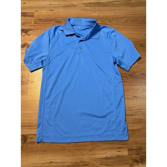 Nike Golf Polo Shirt Men's Small Blue Dri-Fit Short Sleeve Tour Perfomance