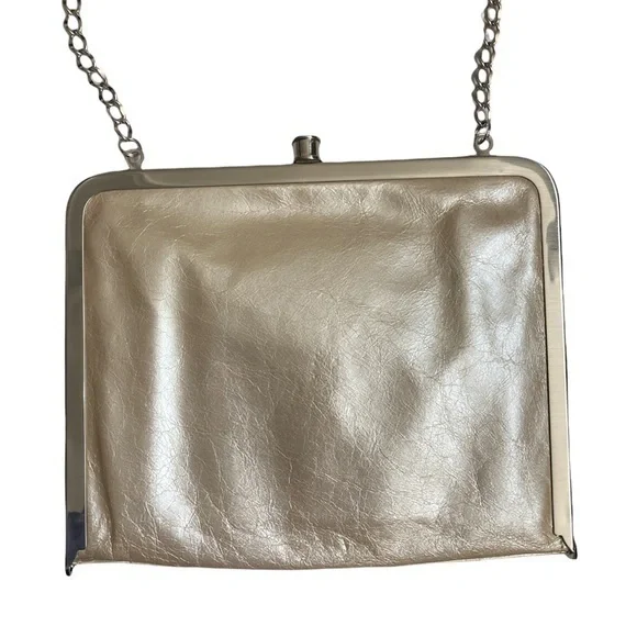 Hobo Pearl shimmer convertible evening clutch bag