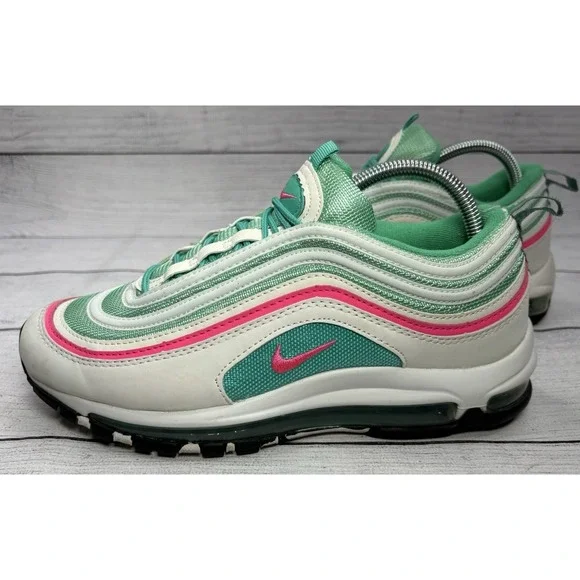 Nike Air Max 97 South Beach White Green Pink 921522-101 Women Sz 8.5