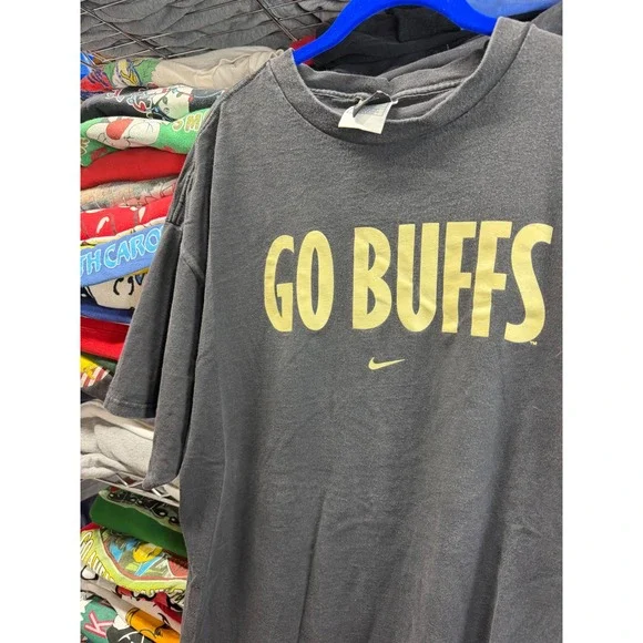 Vintage 90s Nike Team Colorado Buffaloes shirt Mens XL Go Buffs Black Graphic