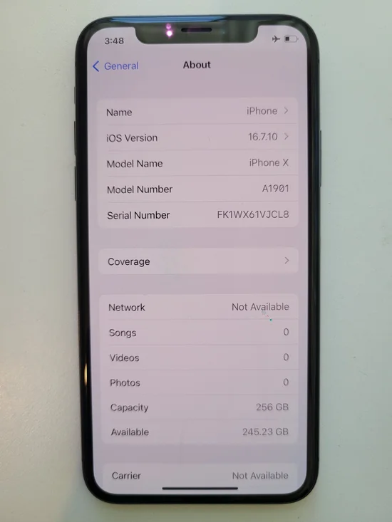 iPhone X Black 256gb Used **AJ**